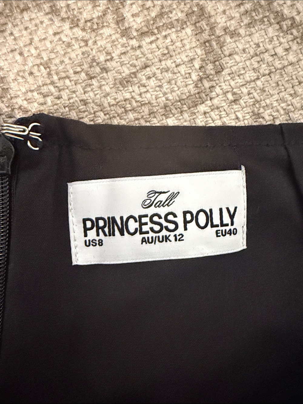 Princess Polly Black Skort HOLE UNDER ZIPPER - Picture 2 of 5